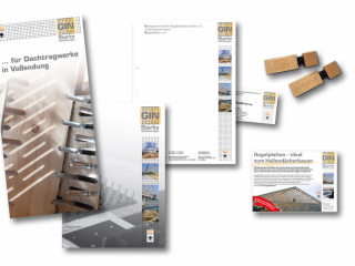 Geschäftsausstattung GIN Gütegemeinschaft Nagelplattenprodukte Geschäftsausstattung GIN Gütegemeinschaft Nagelplattenprodukte